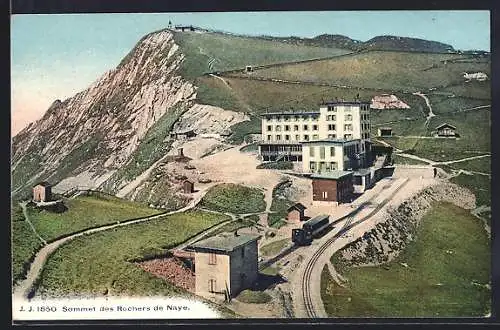 AK Naye, Sommet des Rochers de Naye, Bergbahn an der Station