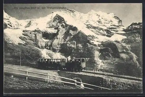 AK Wengeralpbahn mit der Jungfrau