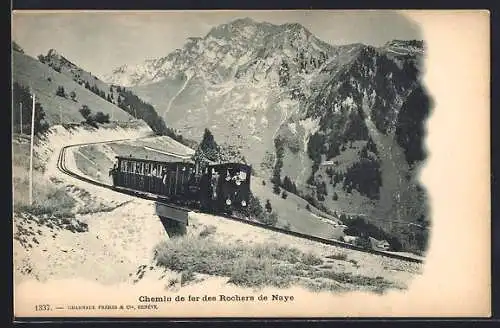 AK Rochers de Naye, Chemin de fer, Motiv der Bergbahn