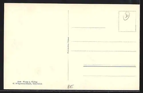 AK Beatenberg, Beatenbergbahn mit Blick auf Thunersee