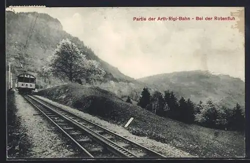 AK Partie der Arth-Rigi-Bahn bei der Rotenfluh
