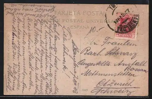 AK Barcelona, Funicular del Tibidabo, Bergbahn