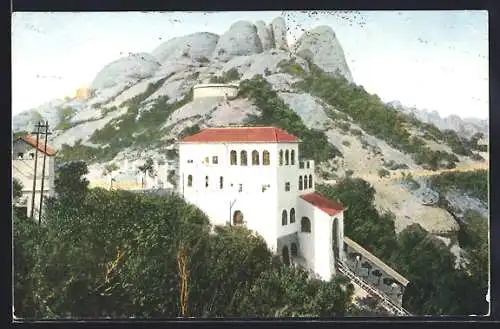 AK Montserrat, Estació superior del Funicular de Sant Joan, Bergbahn