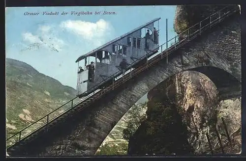AK Bozen, Grosser Viadukt der Virglbahn
