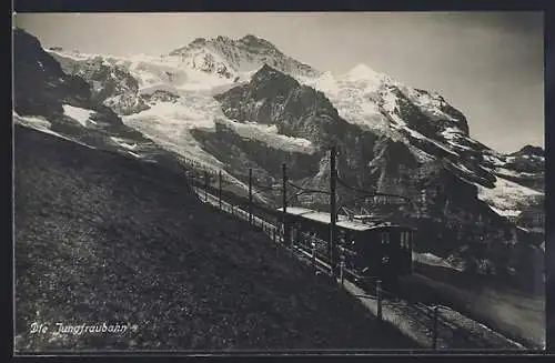 AK Jungfraubahn mit Bergpanorama