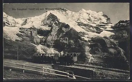 AK Wengeralpbahn, Blick auf den Berg Jungfrau