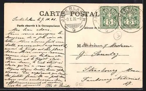 AK Wengeralpbahn, Blick auf den Berg Jungfrau