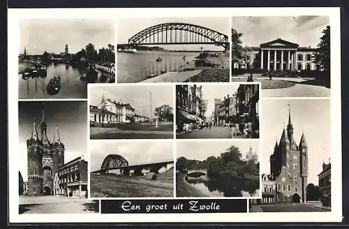 AK Zwolle, Flusspartien mit Brücken und Booten