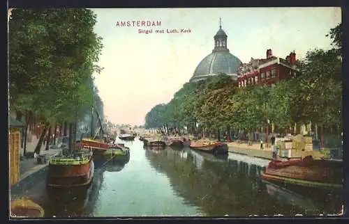 AK Amsterdam, Singel met Luth. Kerk
