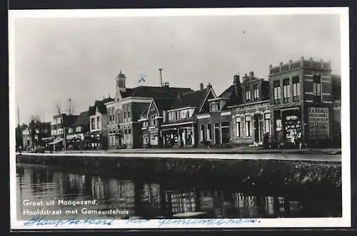 AK Hoogezand, Hoofdstraat met Gemeentehuis