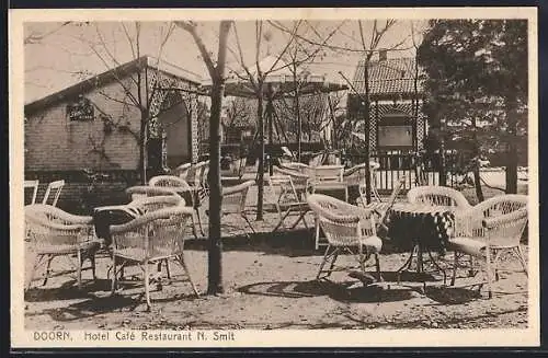 AK Doorn, Hotel Cafe Restaurant N. Smit, Garten und Gebäude, Bühne, Zeltdach