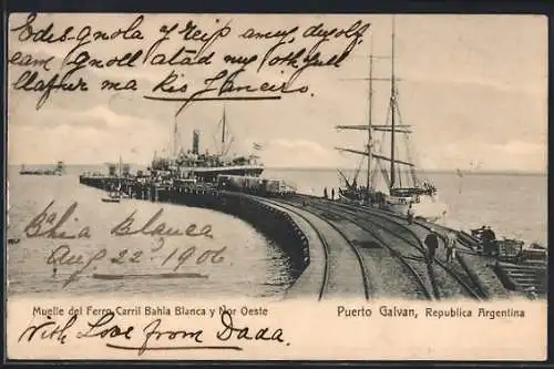 AK Bahia Blanca, Puerto Galvan, Muelle del Ferro Carril Bahia Blanca y Nor Oeste