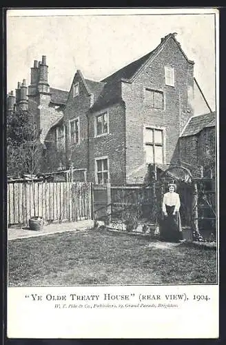 AK Uxbridge, Ye Olde Treaty House, Rear View, 1904