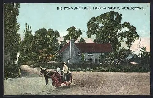 AK Harrow Weald /Wealdstone, The Pond and Lane