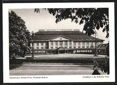 AK Wiesbaden-Biebrich, Sektkellereien Henkell & Co. Hauptfront