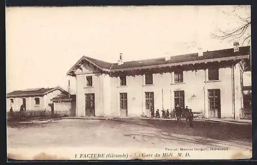 AK Facture, La Gare du Midi, Bahnhof