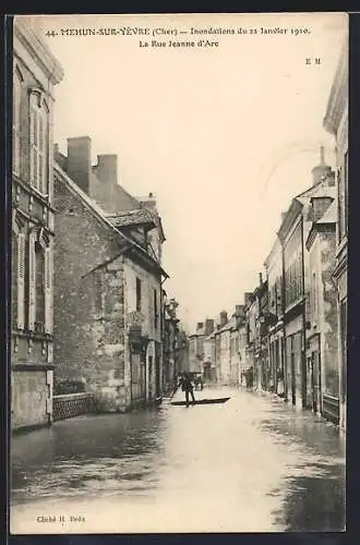 AK Mehun-sur-Yèvre, Inondations du 22 Janvier 1910