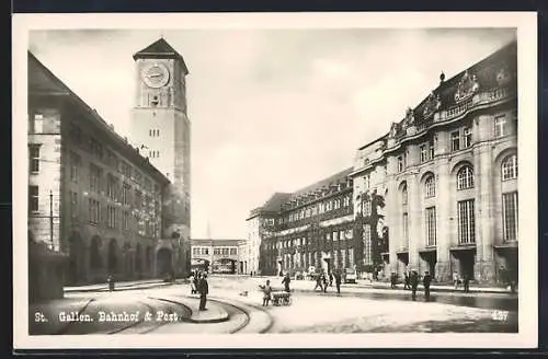 AK St. Gallen, Bahnhof und Post
