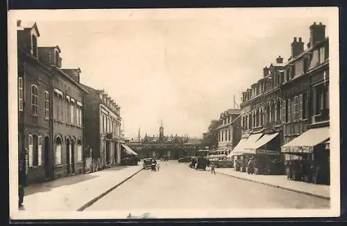 AK Abbeville, Avenue de la Gare, Bahnhof