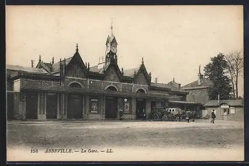 AK Abbeville, La Gare, Bahnhof
