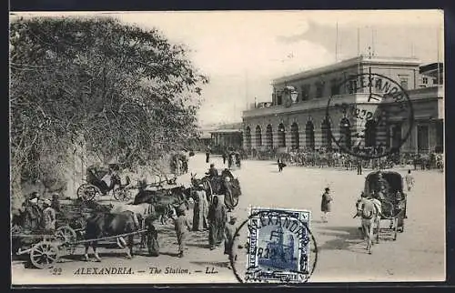 AK Alexandria, The Station, Bahnhof