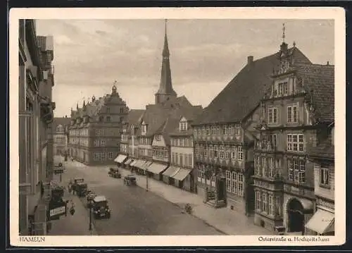 AK Hameln, Osterstrasse und Hochzeitshaus