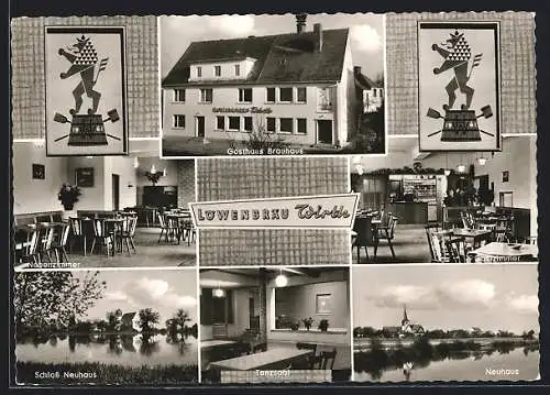 AK Neuhaus / Oberfranken, Gasthaus Brauhaus Hans Wirth mit Innenansichten