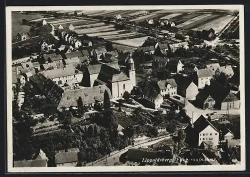 AK Lippoldsberg, Fliegeraufnahme des Ortes