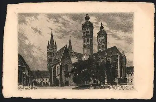 Künstler-AK Naumburg a. S., Dom vom Osten