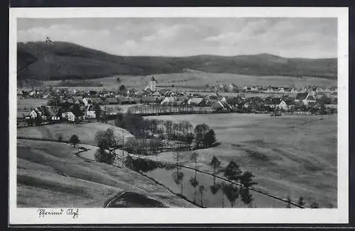 AK Pfreimd /Obpf., Flusspartie und Blick auf den Ort