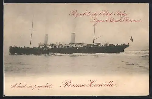 AK Paquebot Princesse Henriette in Fahrt