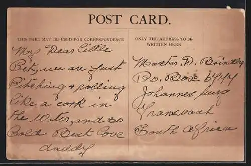 AK Passagierschiff Balmoral Castle der Union-Castle Line sticht in See