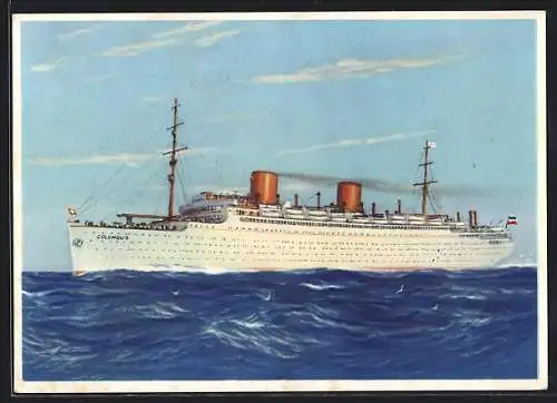 AK Passagierschiff Columbus in voller Fahrt