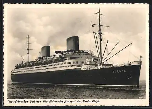 AK Schnelldampfer Europa des Norddeutschen Lloyd