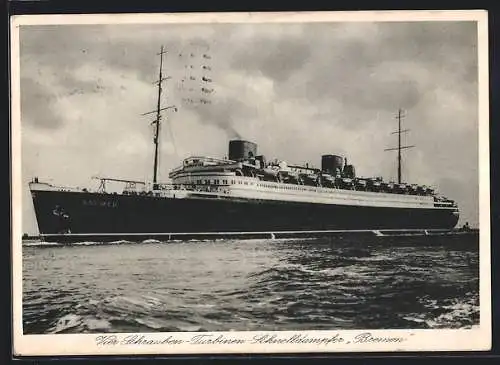 AK Passagierschiff Bremen des Nordd. Lloyd Bremen in Fahrt
