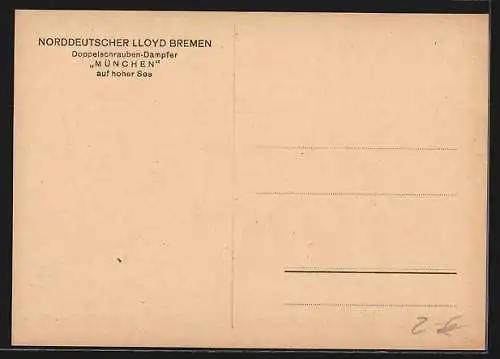 Künstler-AK Hans Bohrdt: Doppelschraubendampfer Stuttgart unter Dampf mit dramatischem Licht und Wolken, Passagierschiff