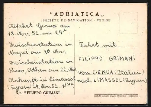 AK NN Filippo Grimani in Fahrt