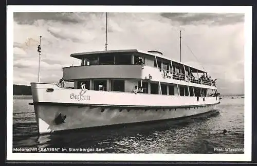 AK Motorschiff Bayern im Starnberger See