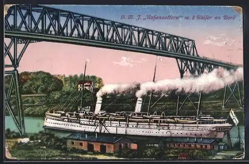 AK S. M. Y. Hohenzollern mit dem Kasier an Bord
