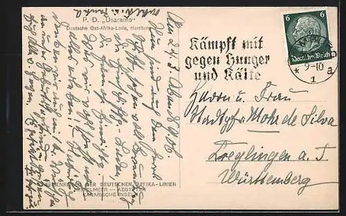 AK P.D. Usaramo in Küstennähe