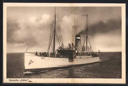 AK Dampfer Adler in Fahrt