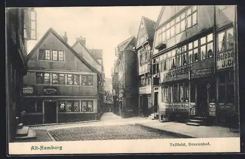 AK Hamburg-Neustadt, Strassenpartie am Teilfeld, Druyenhof
