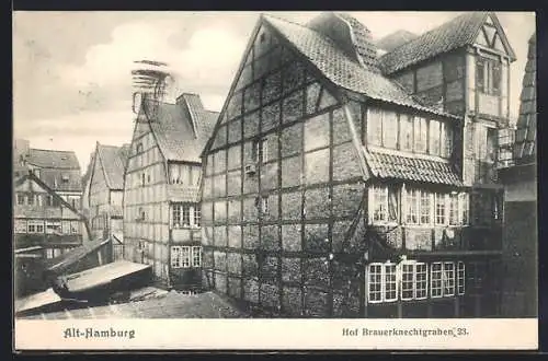 AK Hamburg-Neustadt, Hof Brauerknechtgraben 23