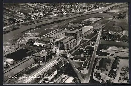 AK Ochsenfurt am Main, Fliegeraufnahme von der Zuckerfabrik Franken