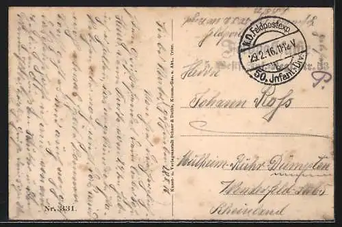 AK Betheniville, Ortsansicht mit Fabrik