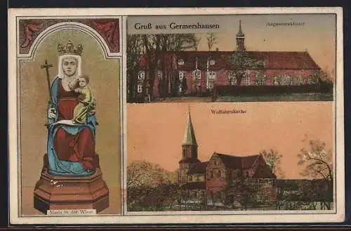 AK Germershausen, Augustinerkloster, Wallfahrtskirche und Gnadenbild Maria in der Wiese