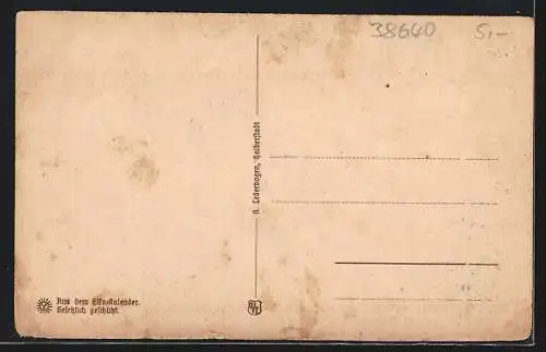 Steindruck-AK Goslar, das Rathaus