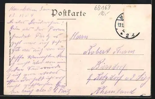 AK Mannheim-Lindenhof, Stephanien-Promenade II, Strassenpartie