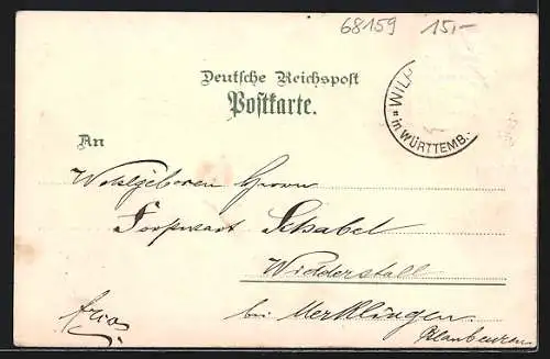 Lithographie Mannheim, Hafenpartie, Rheinbrücke, Wasserturm, Schloss (Gartenseite)