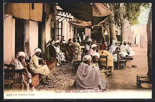 AK Tunis, Cate maure, place Halfacuine